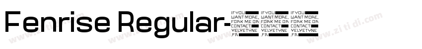 Fenrise Regular字体转换